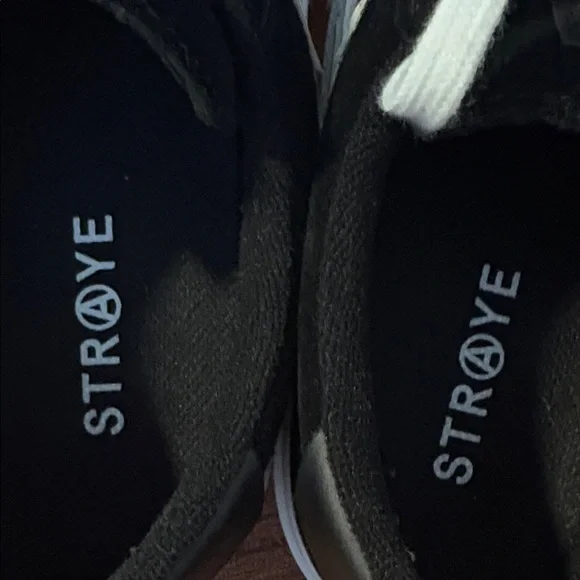 STRAYE Logan Vintage Black suede white flame skater sneakers, size US Men’s 10 - Picture 5 of 11